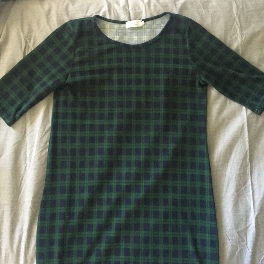Plaid midi dress